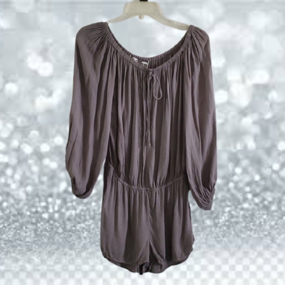 Young Fabulous & Broke Gray Long Sleeve Romper